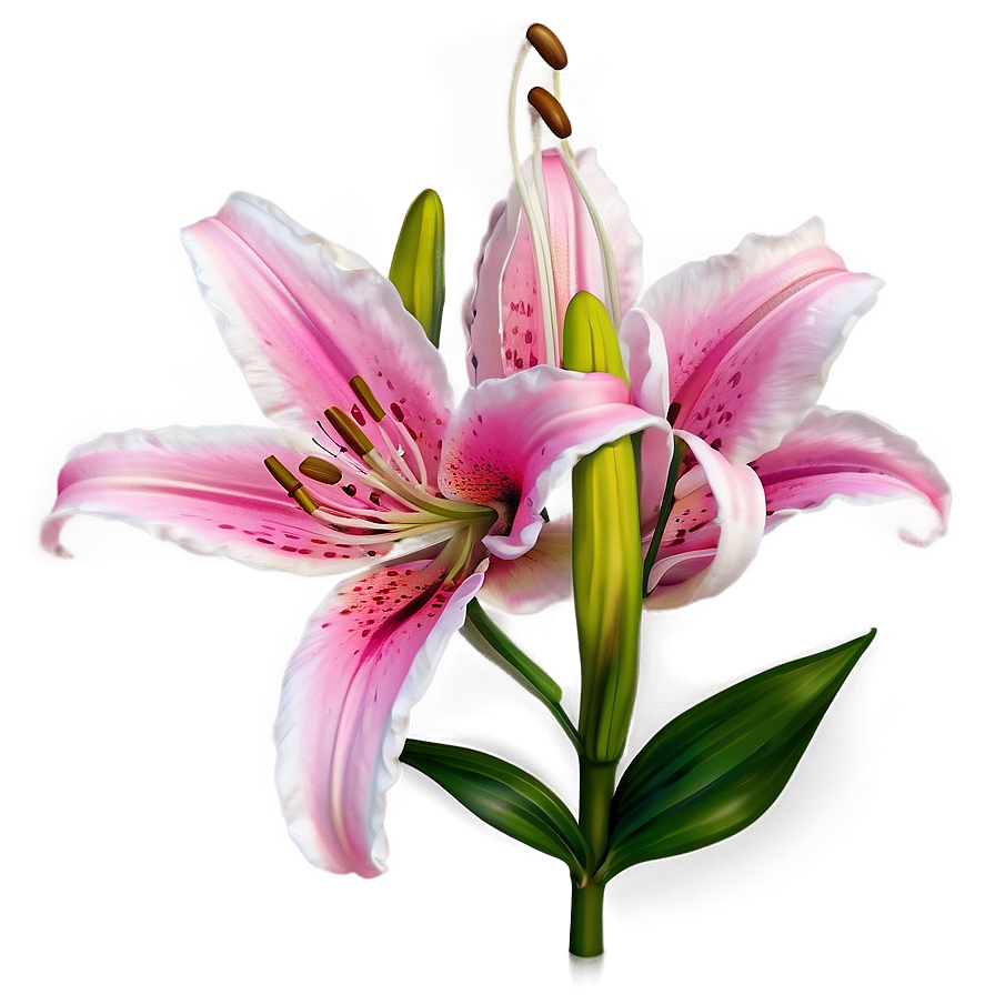 Pink Lily Flowers Png Btf71 PNG