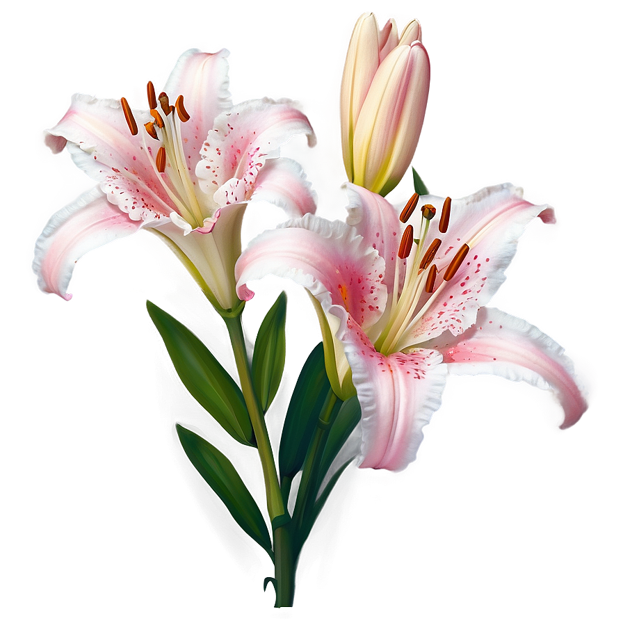 Pink Lily Flowers Png Hba PNG