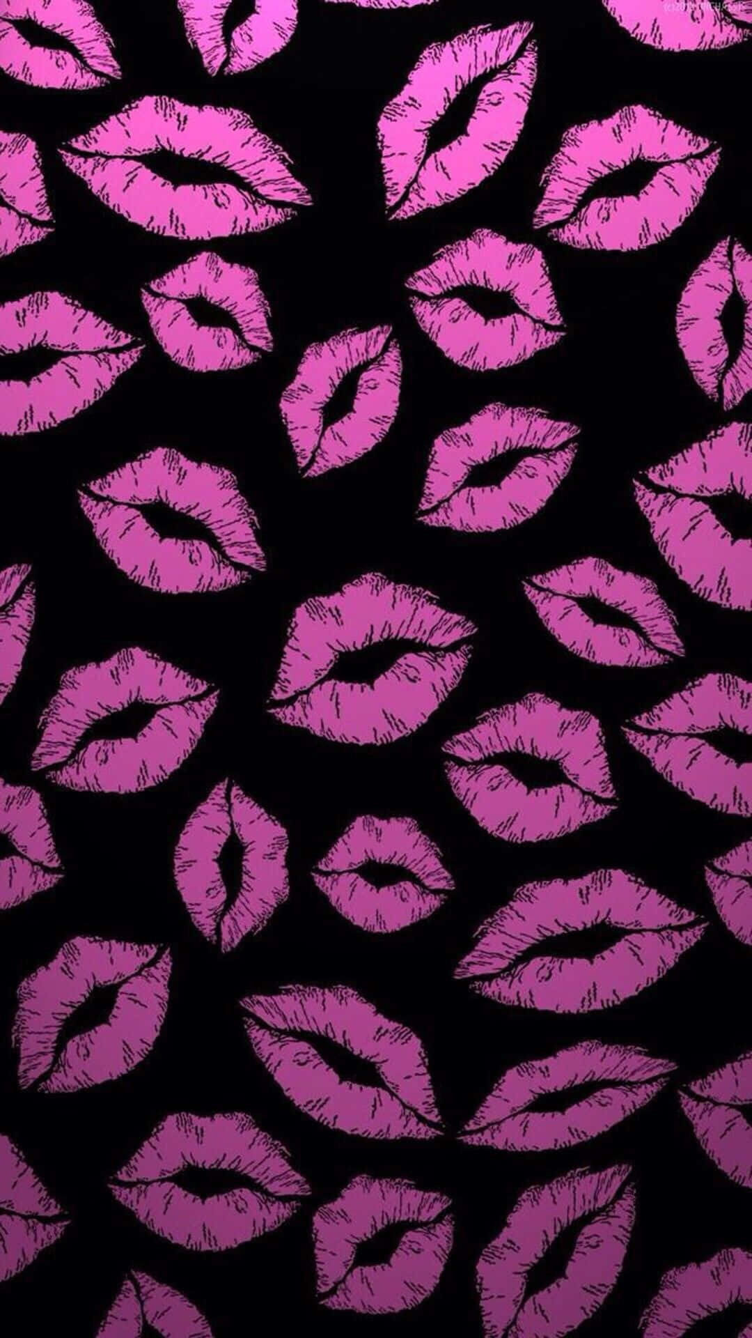 Irresistible Pink Lips Wallpaper