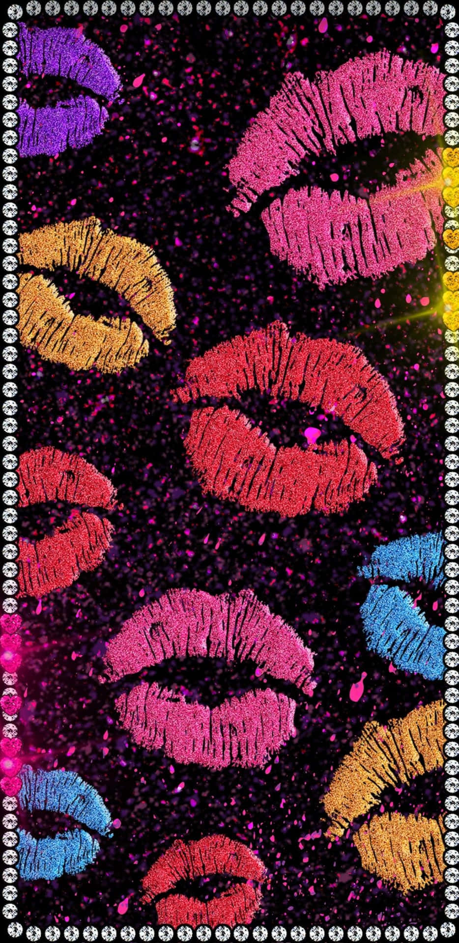 Captivating Pink Lips Wallpaper