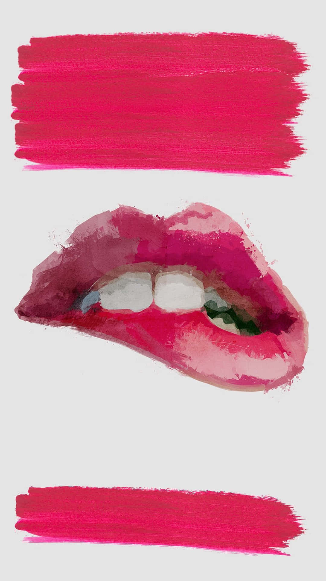 Radiant Pink Lips Making A Statement Wallpaper