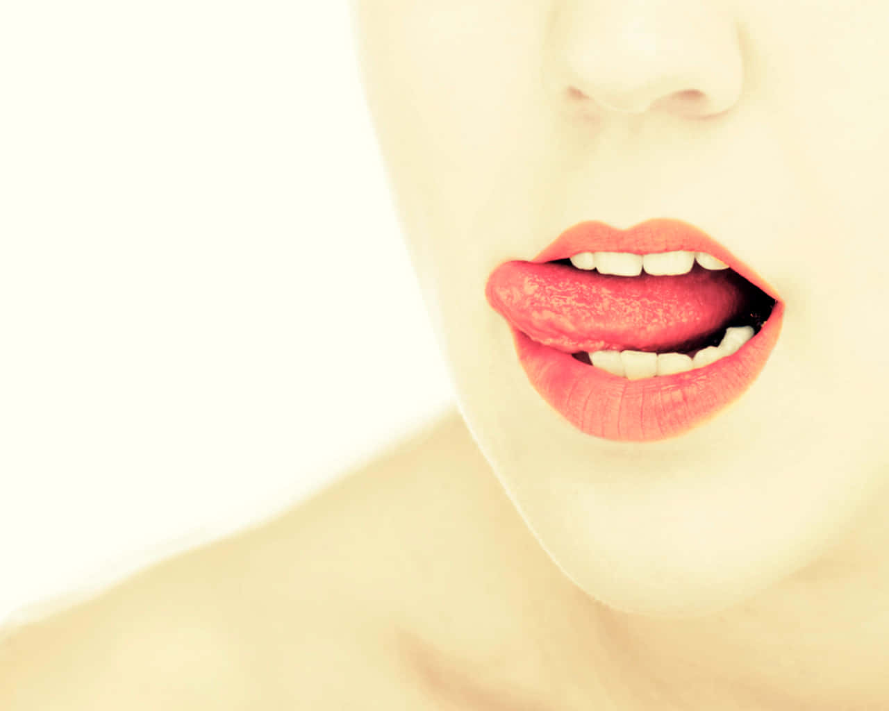 Sensational Pink Lips Wallpaper