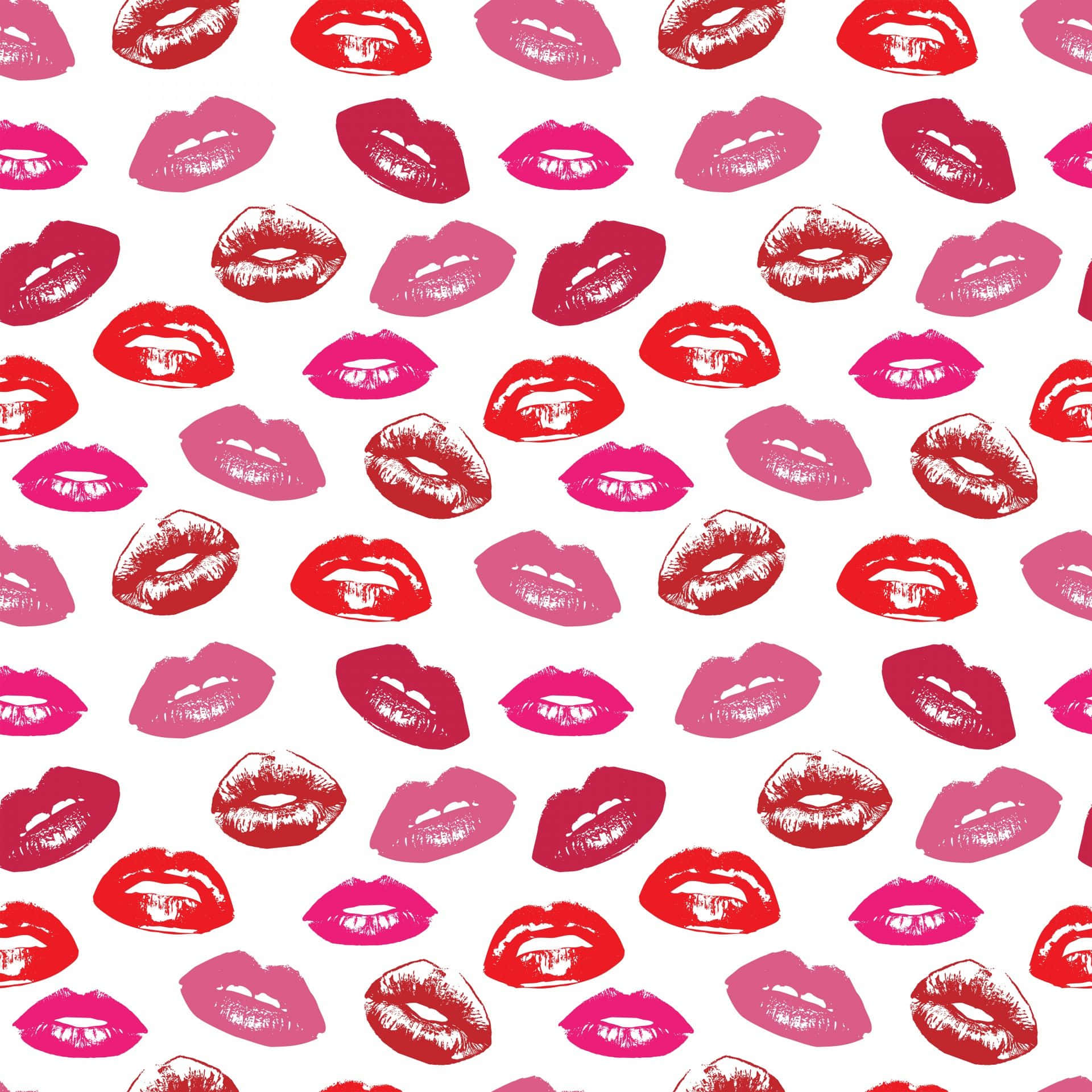 Captivating Pink Lips Close-Up Wallpaper
