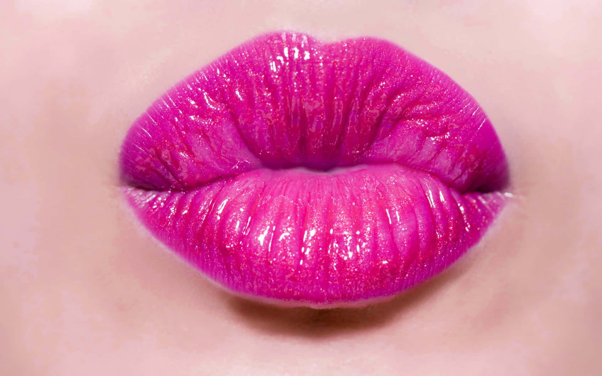 Vibrant Pink Lips Wallpaper Wallpaper