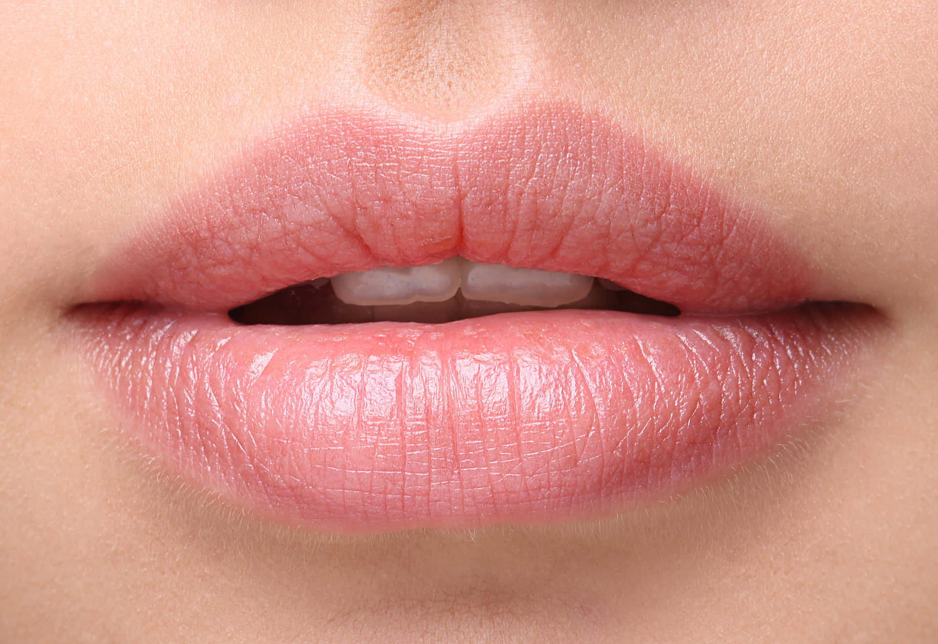 Gorgeous Pink Lips Up Close Wallpaper