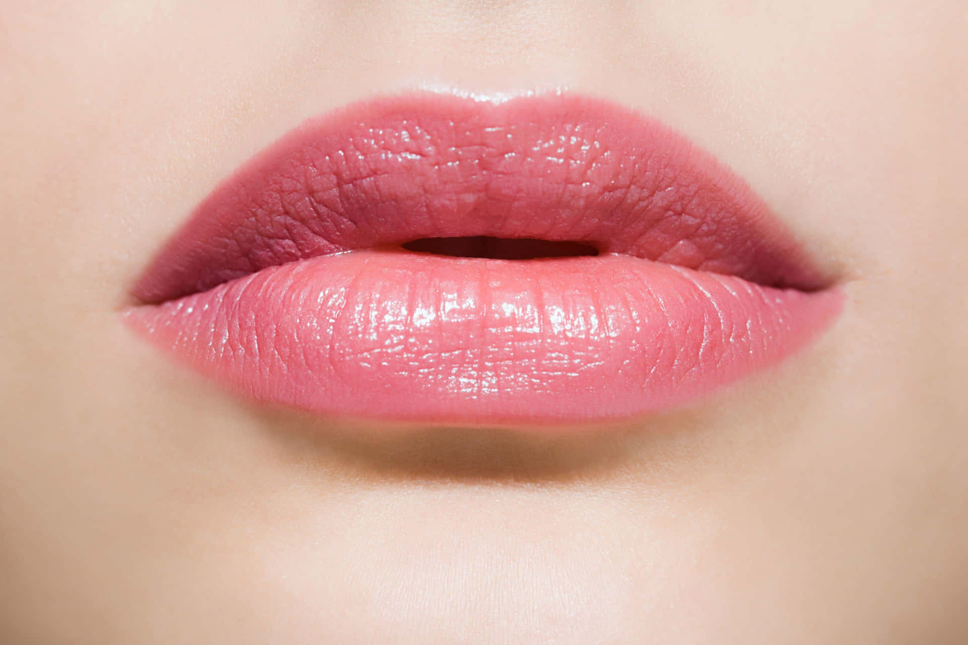 Stunning Pink Lips on a Glamorous Smile Wallpaper