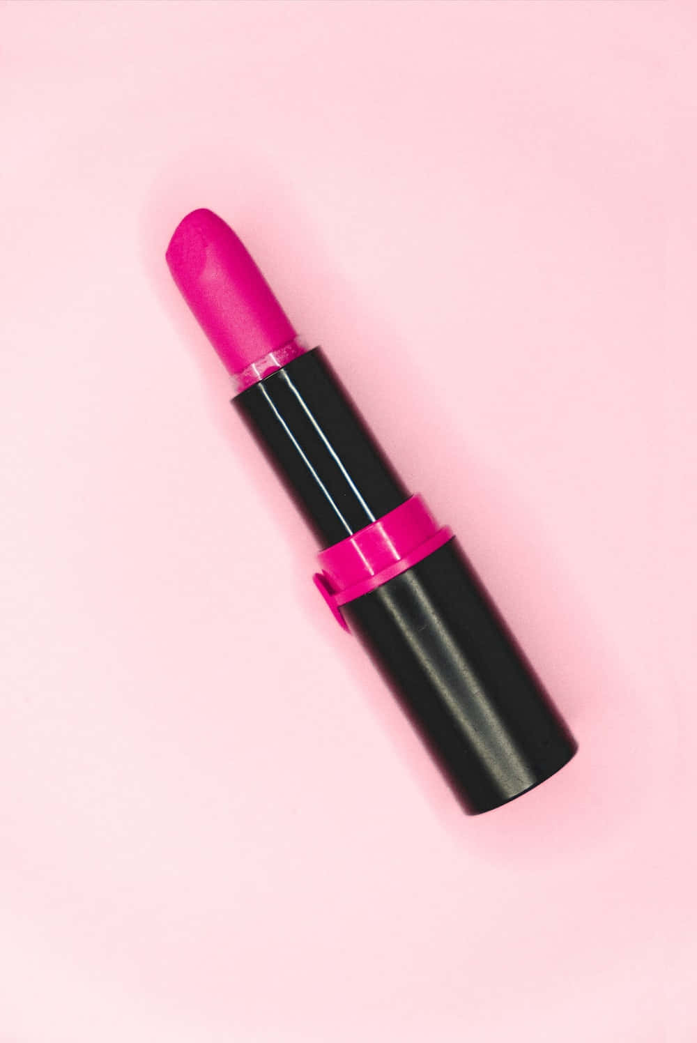 Striking Pink Lipstick on Luscious Lips Wallpaper