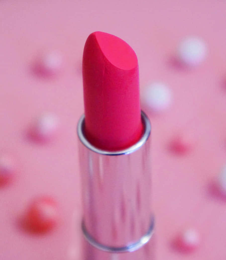 Alluring Pink Lipstick on Lips Wallpaper