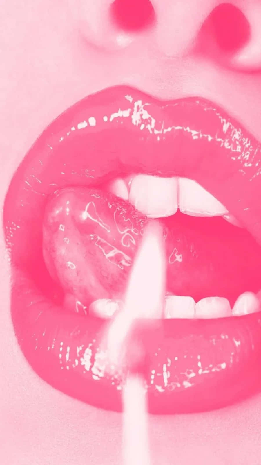 Sensual Pink Lipstick Experience Wallpaper