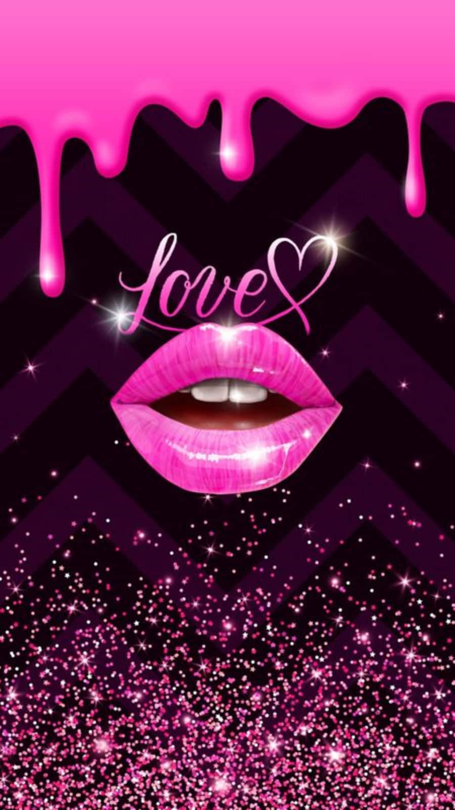 Bold Pink Lipstick Glamour Wallpaper
