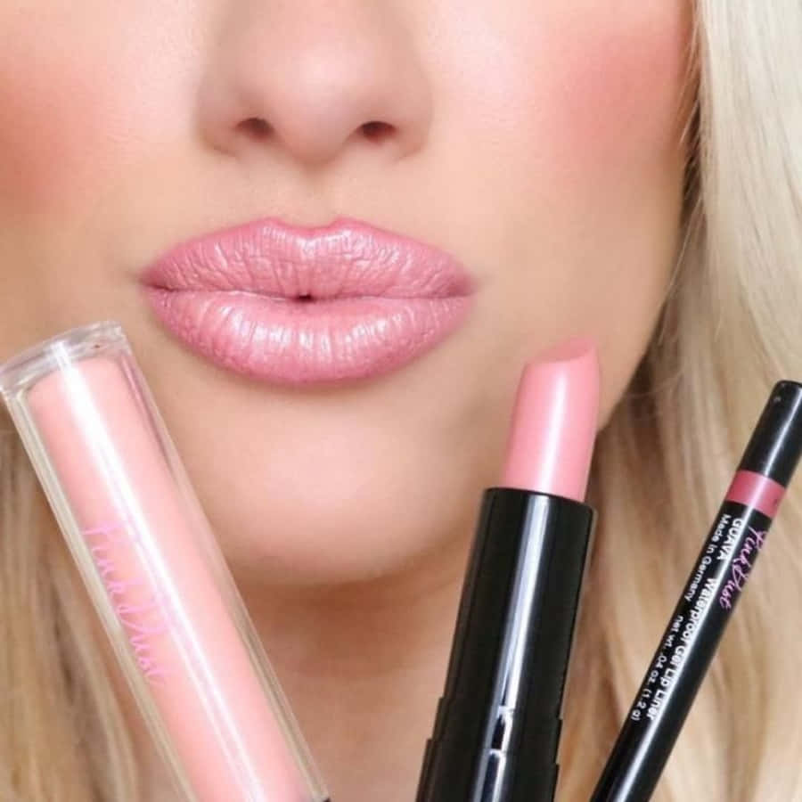 Vibrant Pink Lipstick Wallpaper