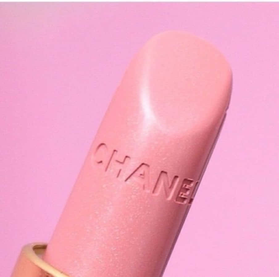 Caption: Enigmatic Pink Lipstick - A Bold Fashion Statement Wallpaper