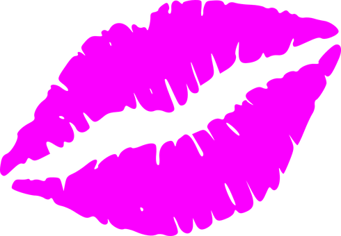 Pink Lipstick Kiss Graphic PNG