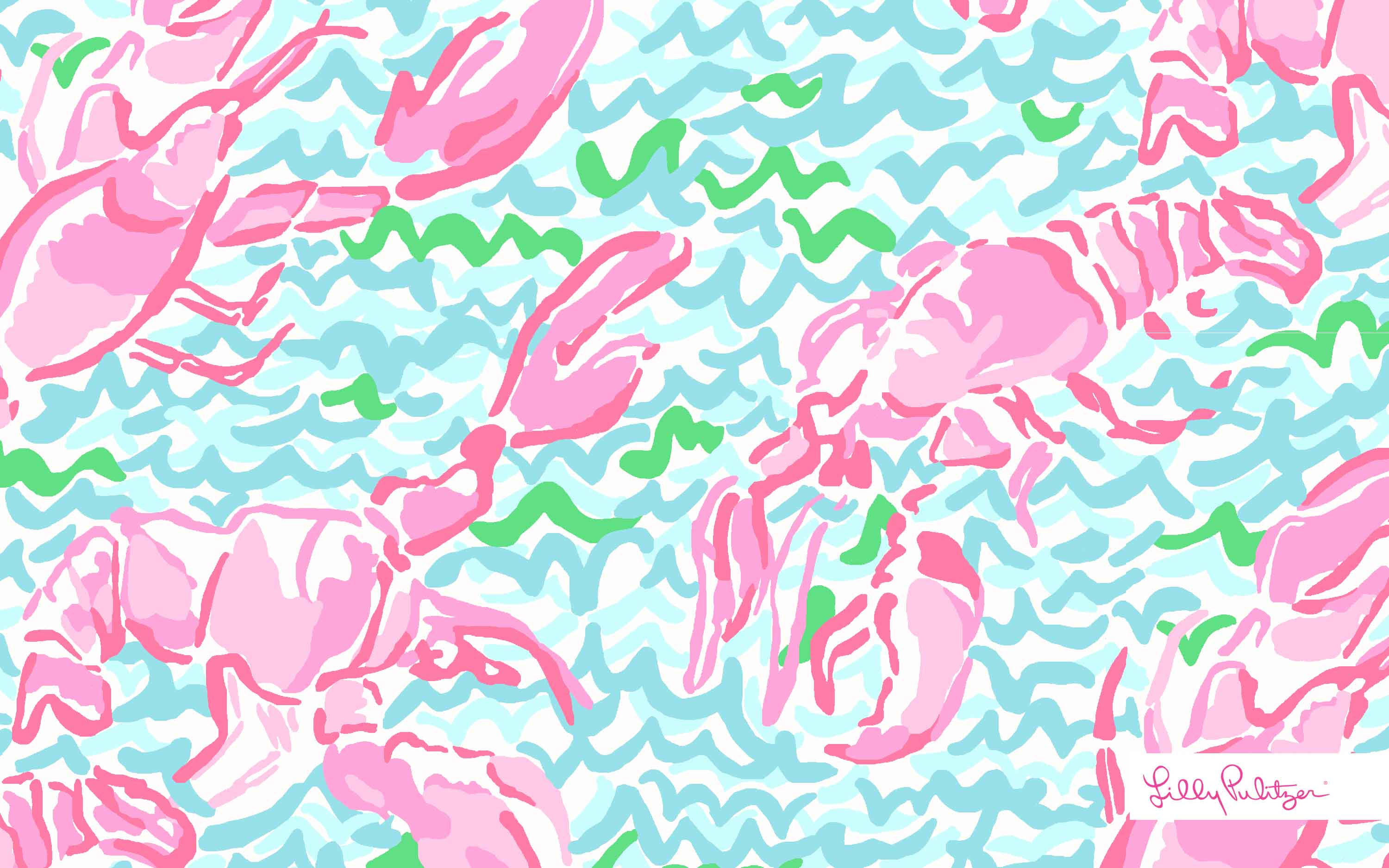 Pink Lobsters Lilly Pulitzer Desktop Wallpaper
