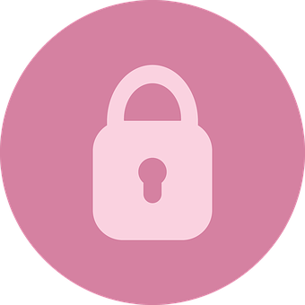 Pink Lock Icon PNG