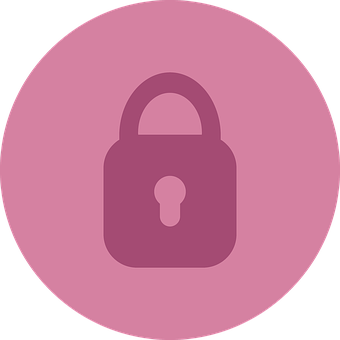Pink Lock Icon PNG