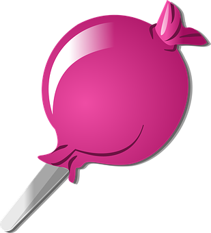 Pink Lollipop Illustration PNG