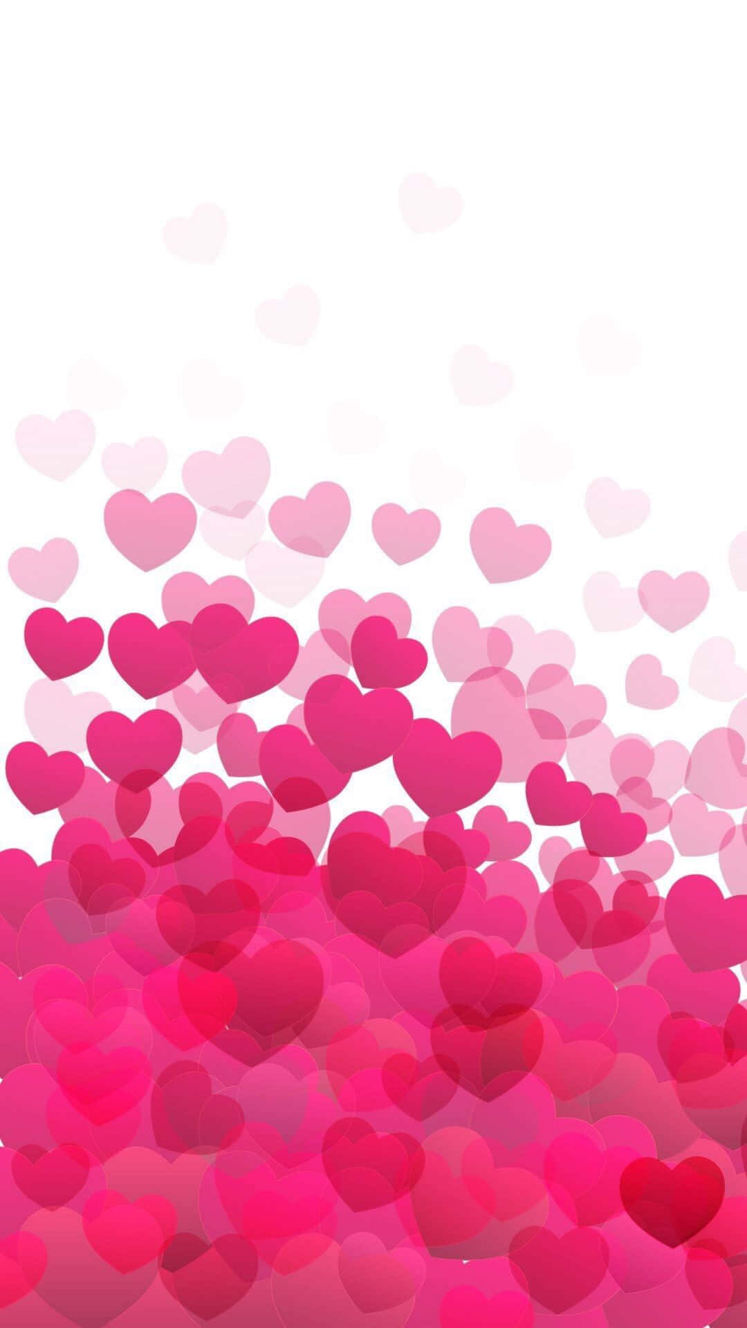 pink love hearts wallpaper