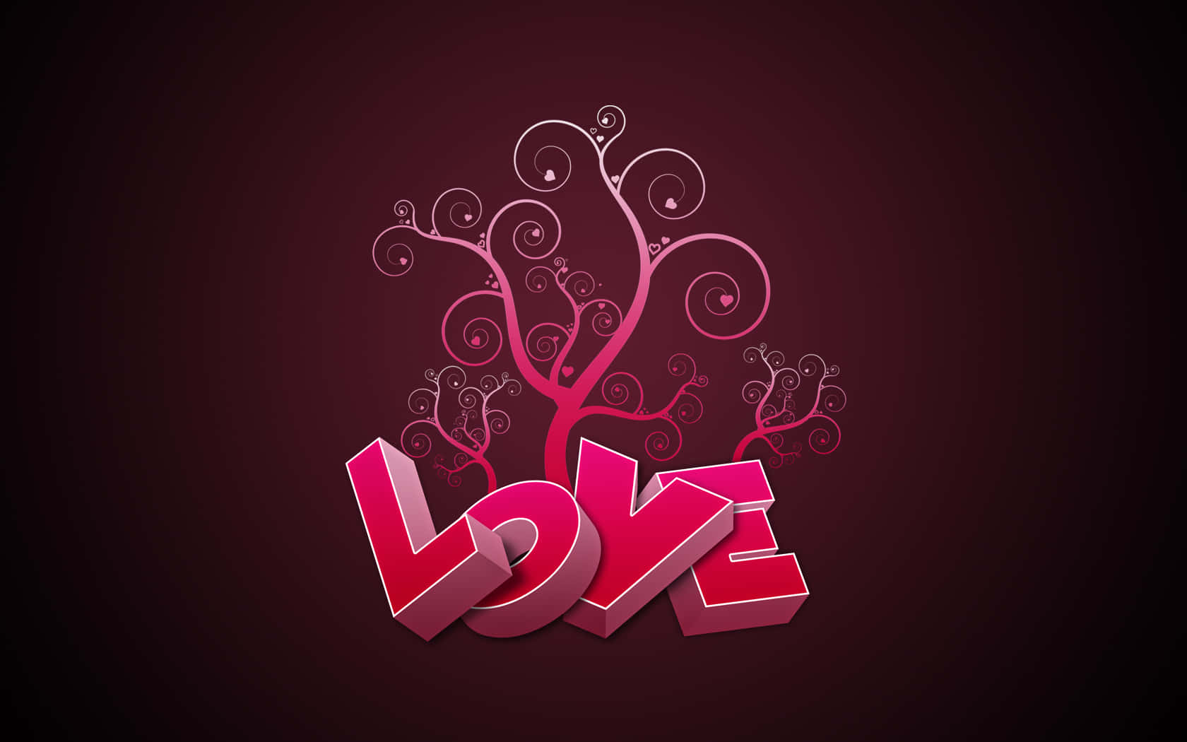 Caption: A Beautiful Expression of Pink Love Wallpaper