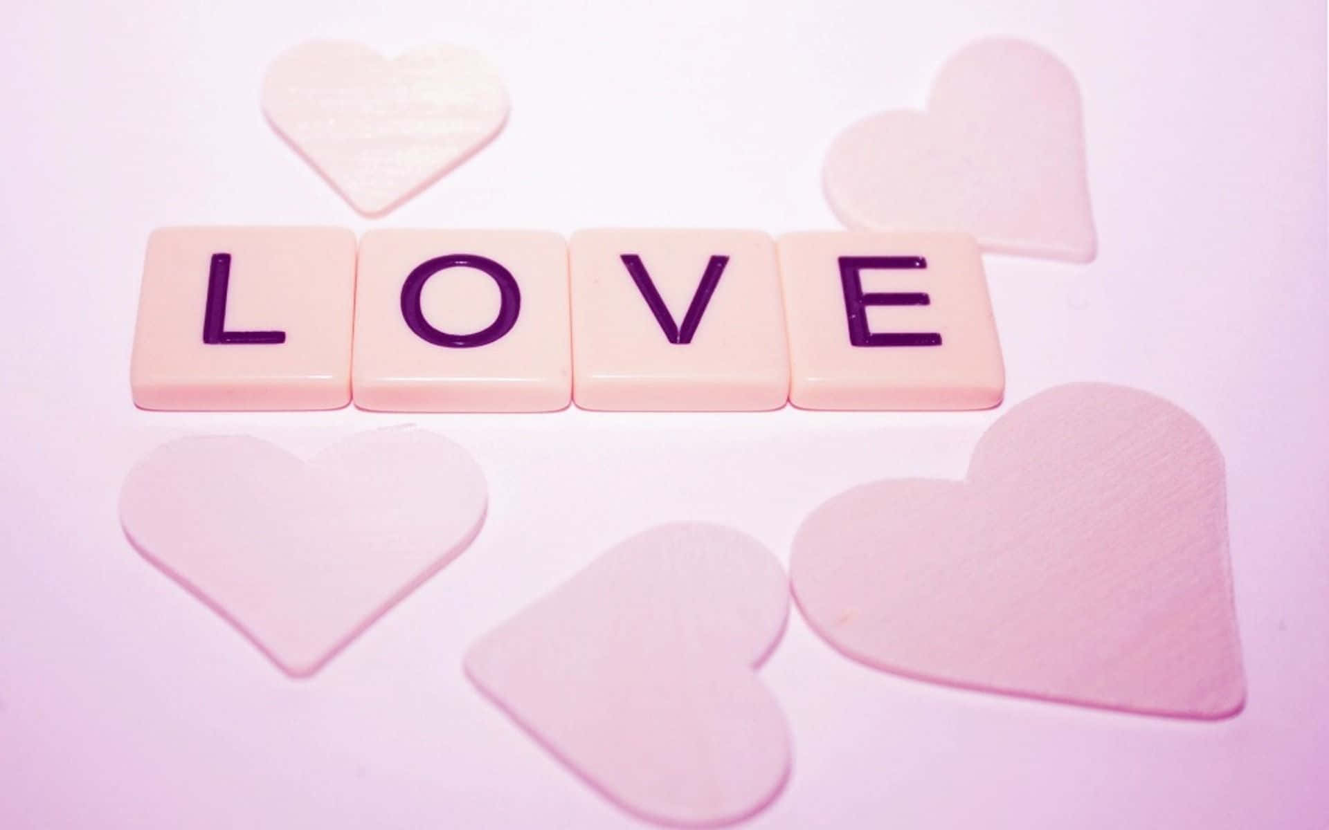 Pink Love - A Romantic Heart-shape Design Wallpaper