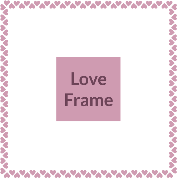 Pink Love Frame Vector Design PNG