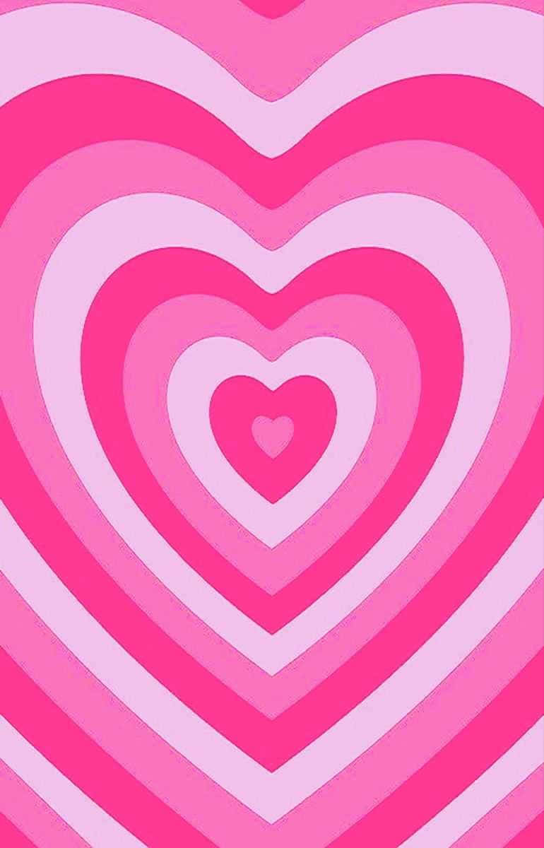 Pink Love Heart Pattern Wallpaper
