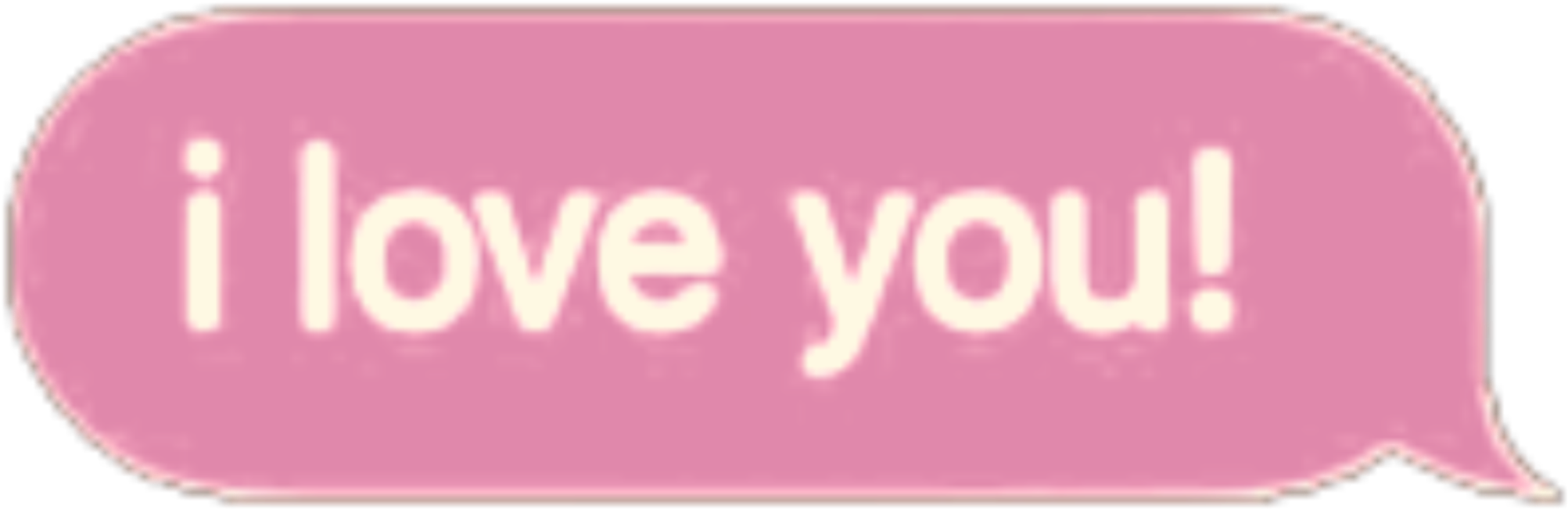 Pink Love Message Bubble PNG