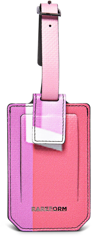Pink Luggage Tag Rareform Brand PNG