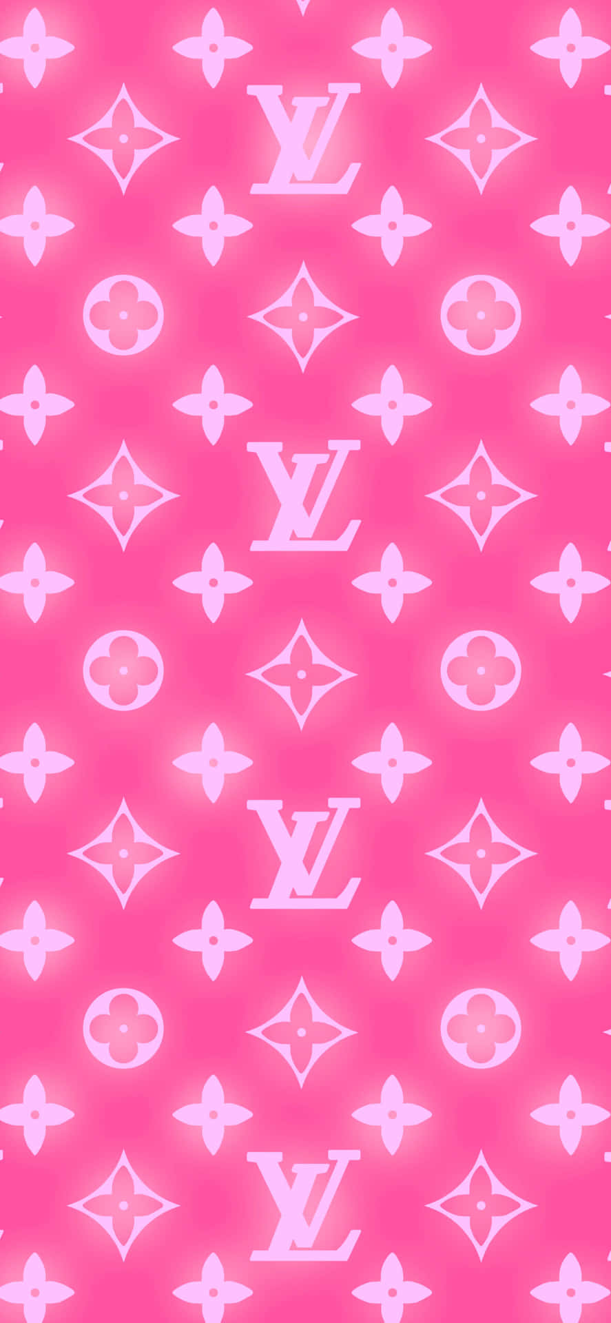 Pink Luxury Brand Pattern Wallpaper