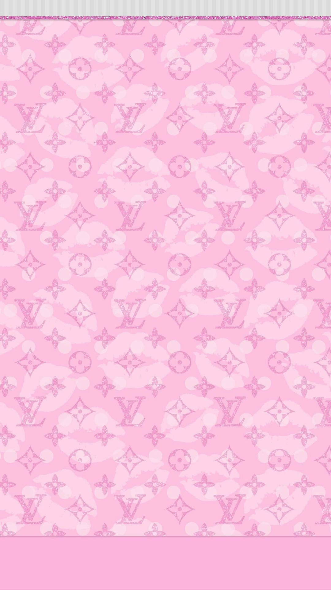 Pink LV Monogram Pattern Fashion phone wallpaper.