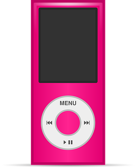 Pink M P3 Player Icon PNG