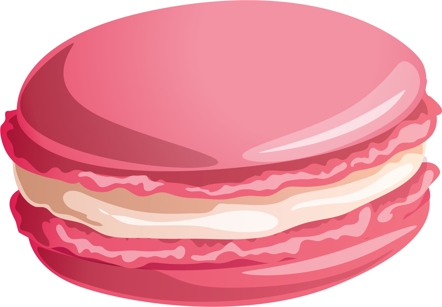 Pink Macaron Illustration PNG