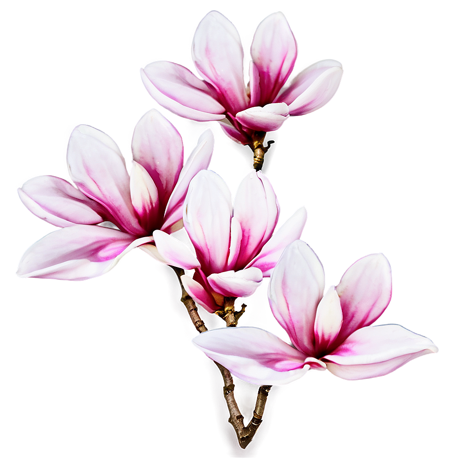 Pink Magnolia Flower Design Png Mmf93 PNG