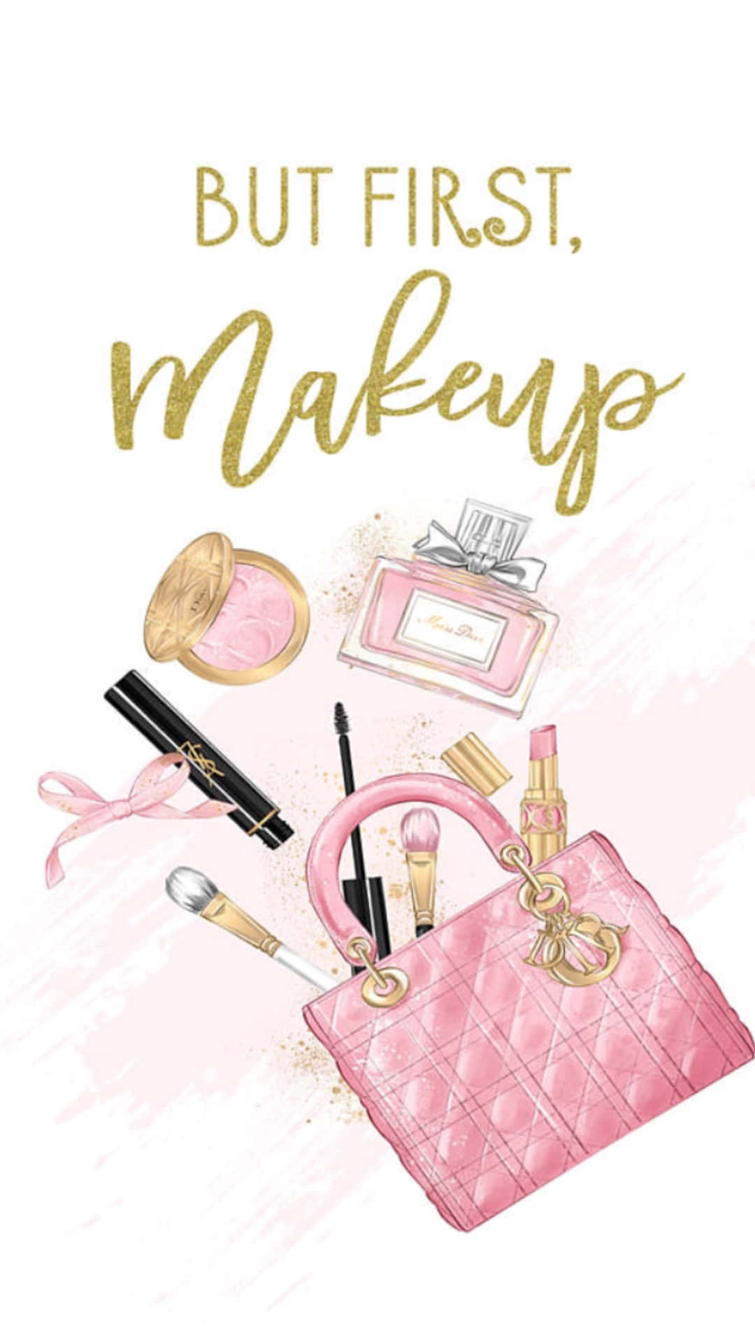 Caption: Elegant Pink Makeup Look Wallpaper