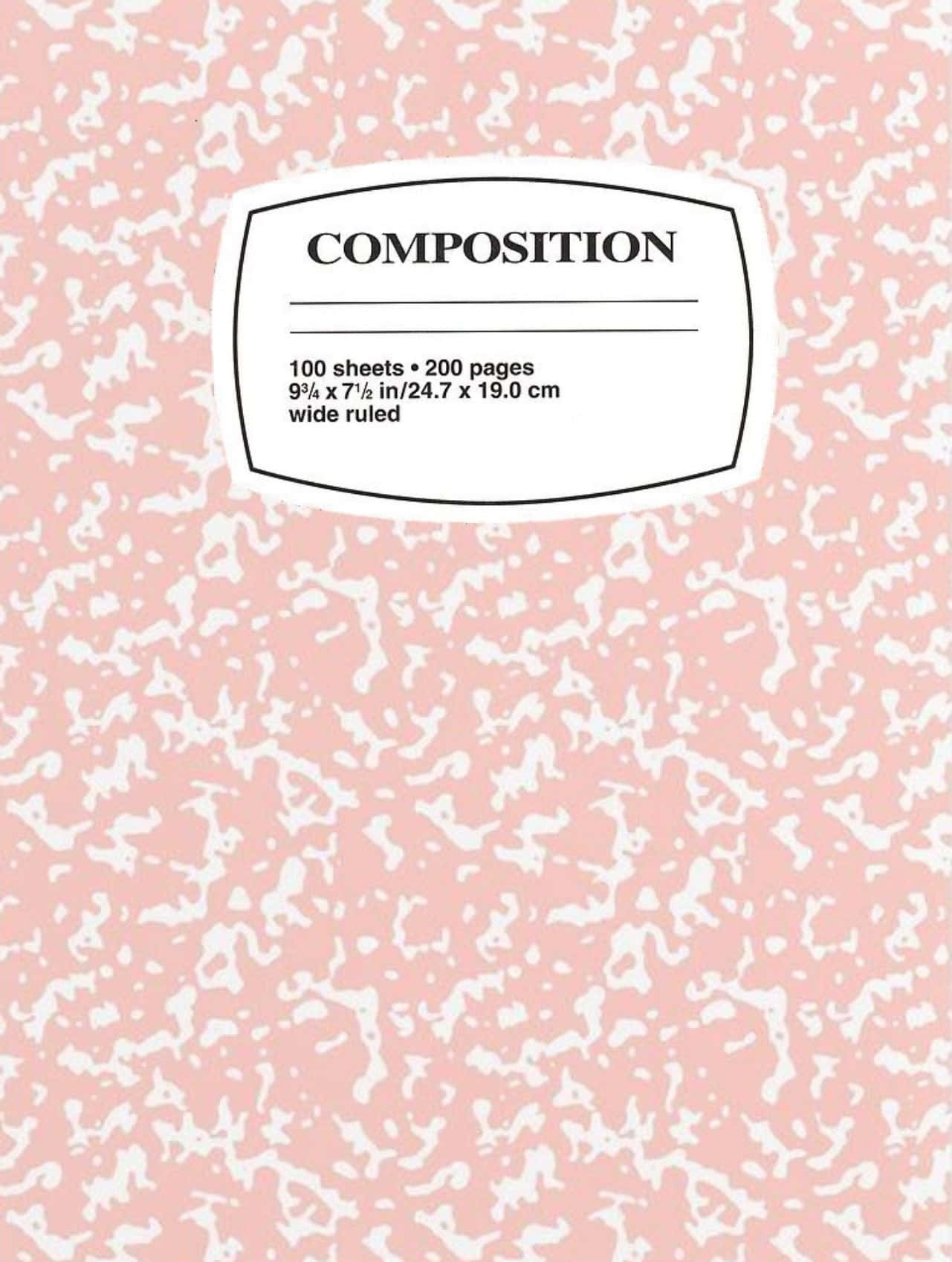 Pink Marble Composition Notebook Cover Wallpaper