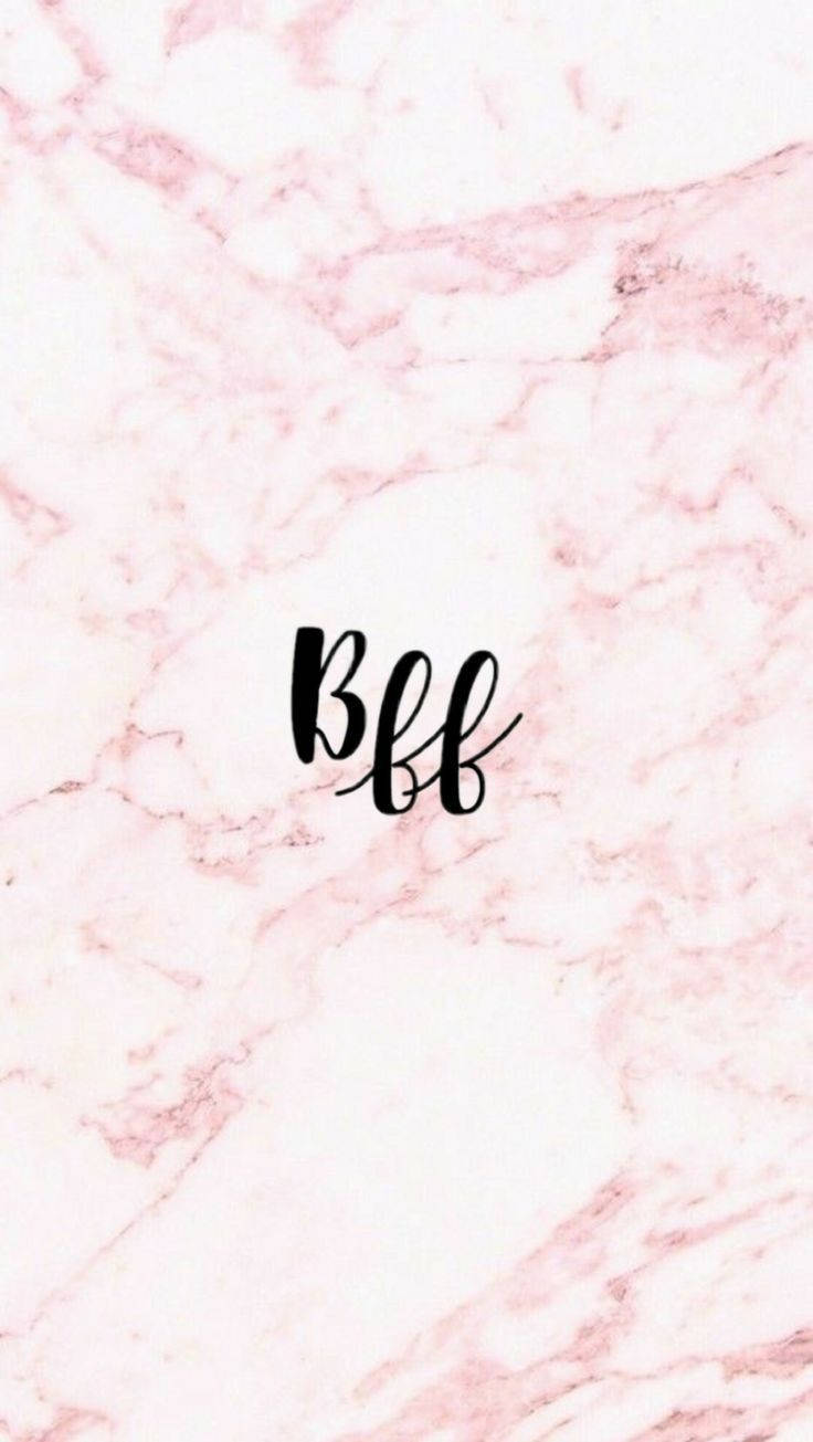 Pink Marble Girly BFF Wallpaper