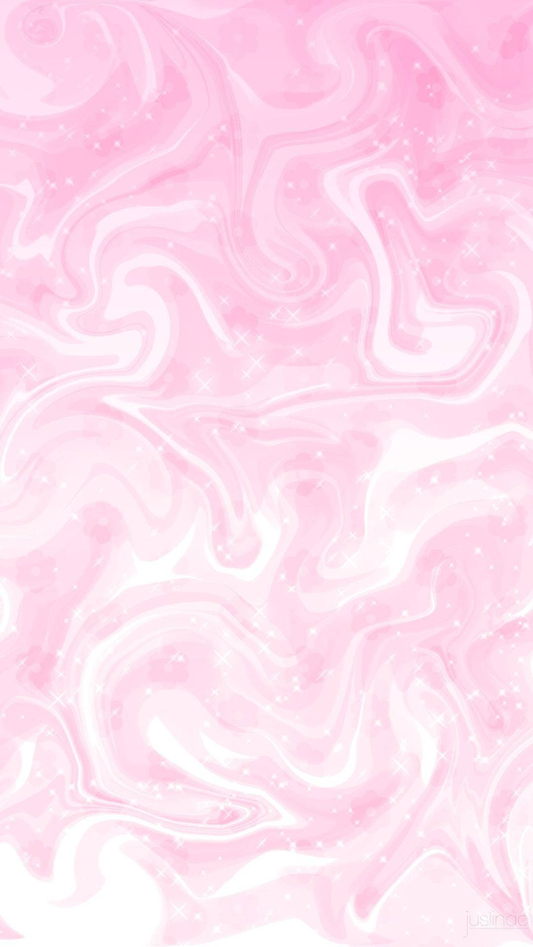 Luxurious Pink Marble Texture with Wavy Patterns Wallpaper