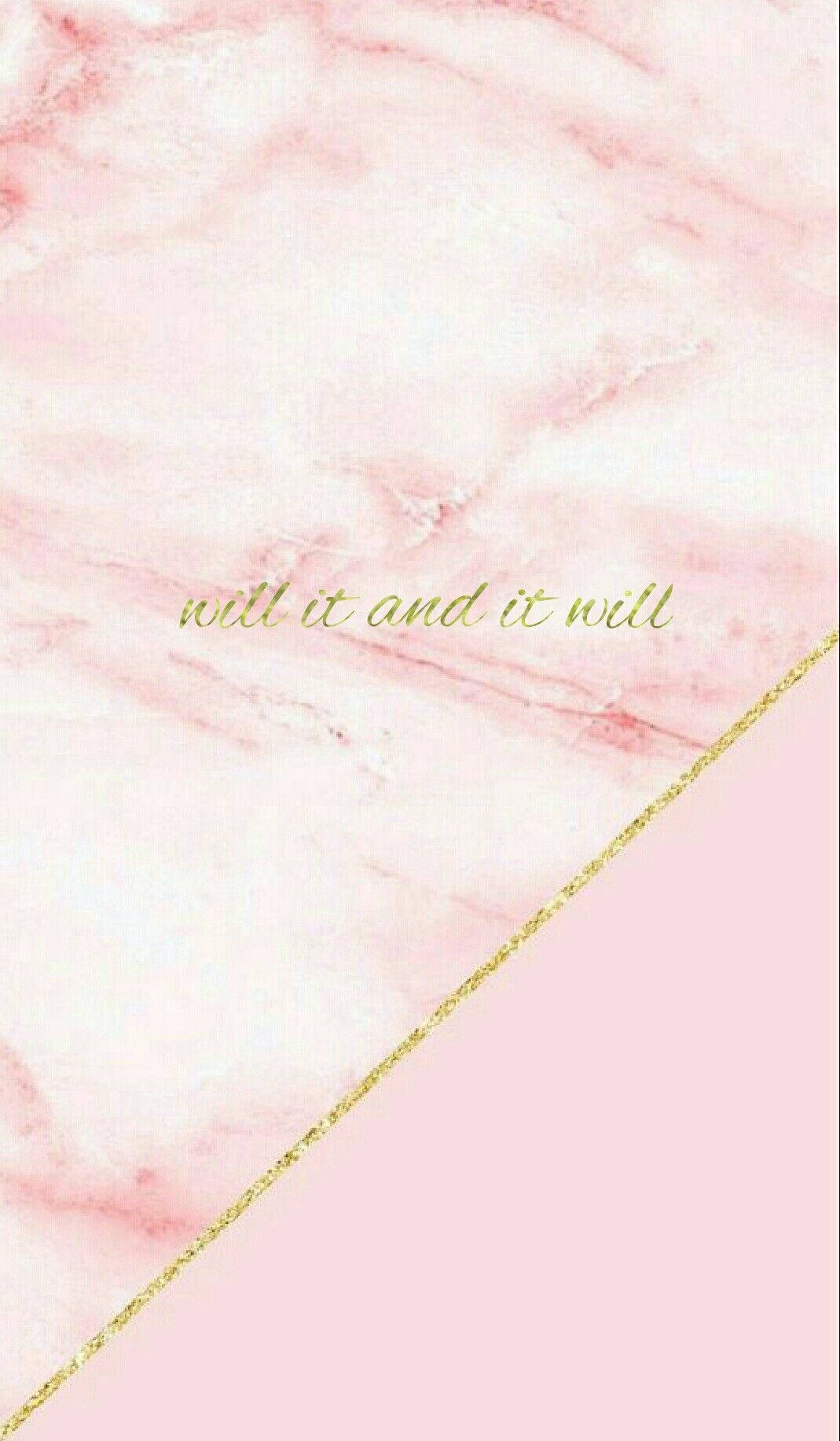 Pink Marble Will It Poster Wallpaper