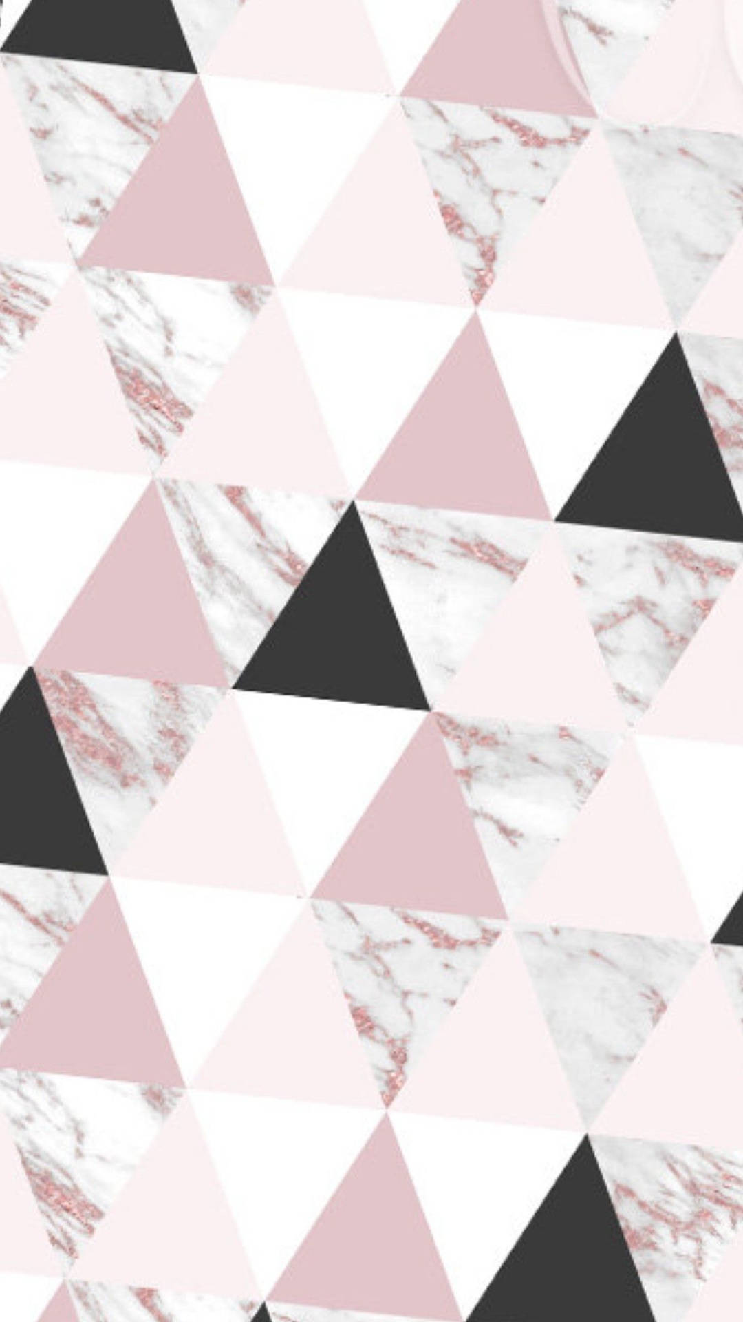 Pink Marble With Black Triangles Wallpaper