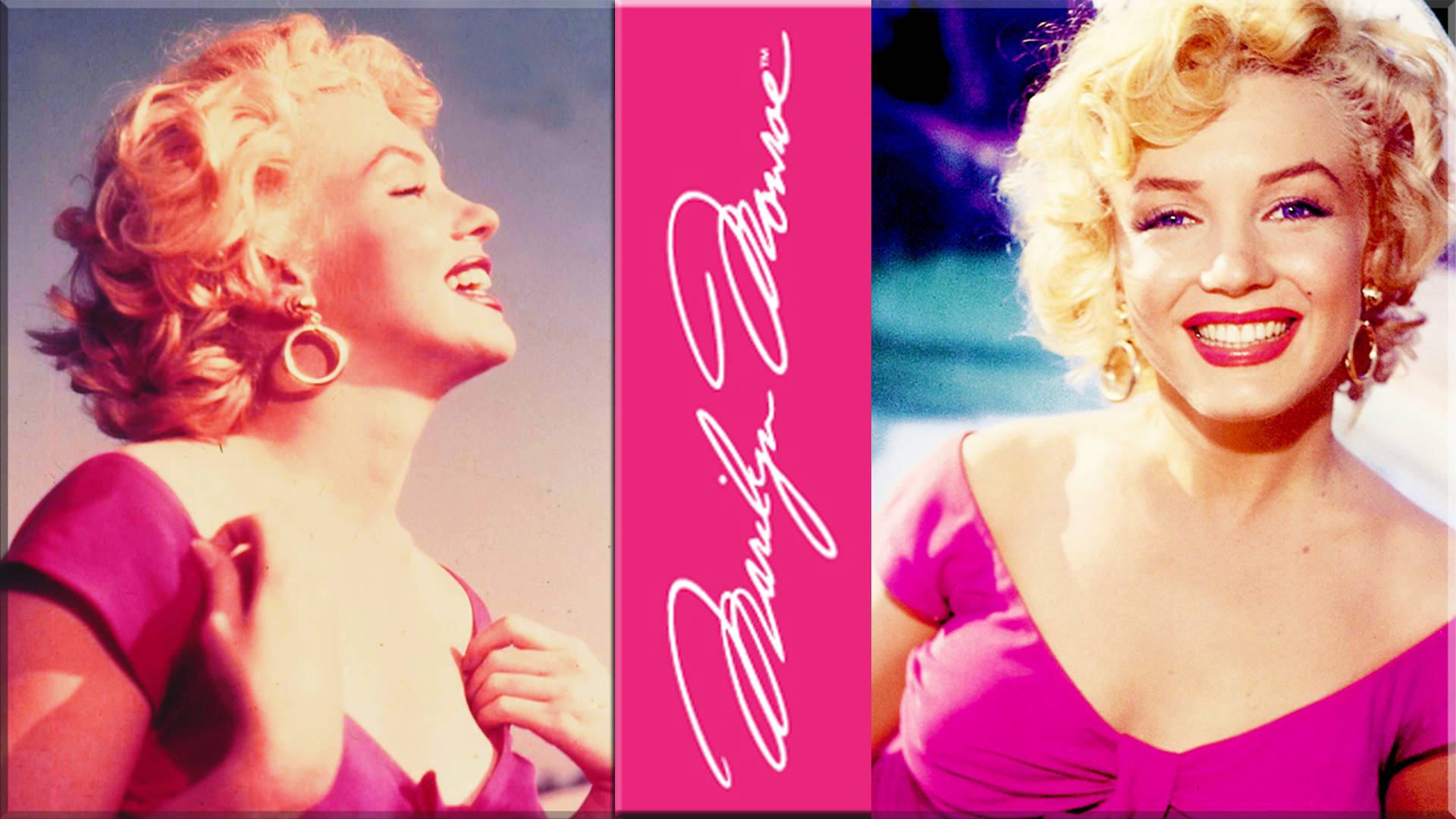 Artede Capa Rosa Com Marilyn Monroe. Papel de Parede