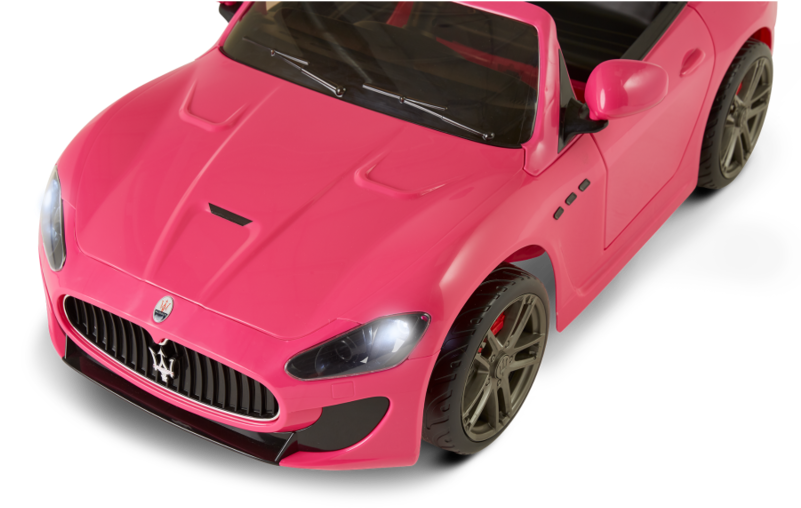 Pink Maserati Convertible Sports Car PNG