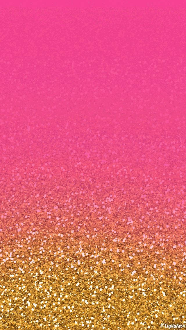 Pink Med Guld Glitter Effekt Wallpaper