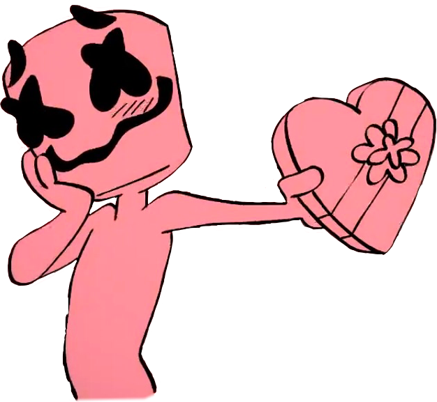 Pink Mello With Heart Box PNG