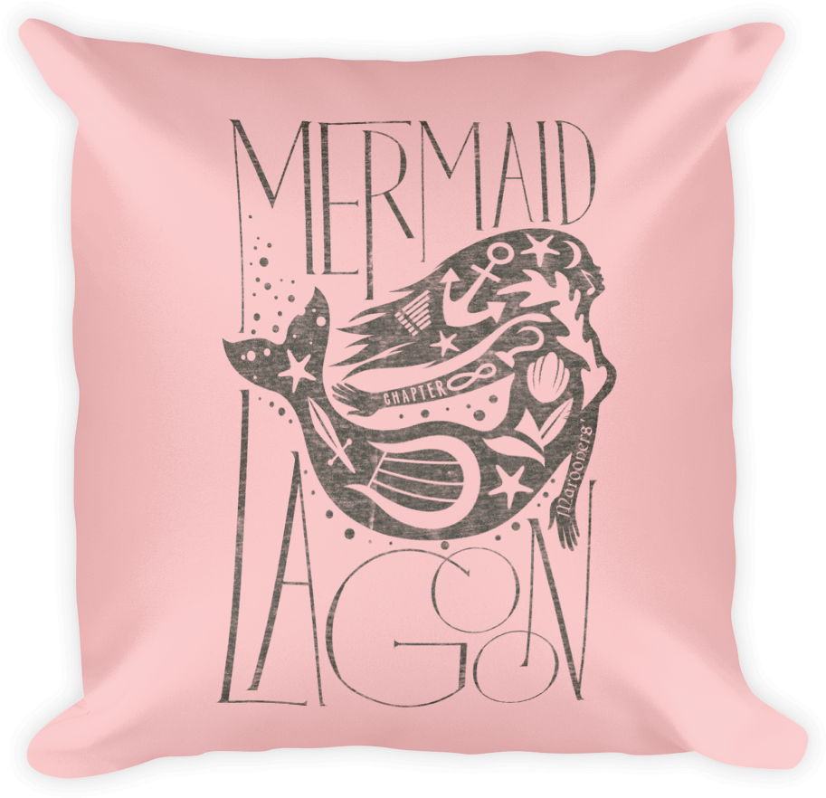 Pink Mermaid Slogan Cushion PNG
