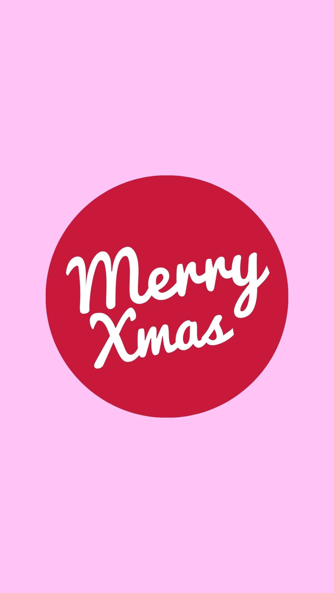 Pink Merry Xmas Greeting Wallpaper