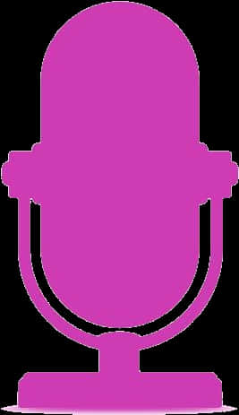 Pink Microphone Silhouette PNG