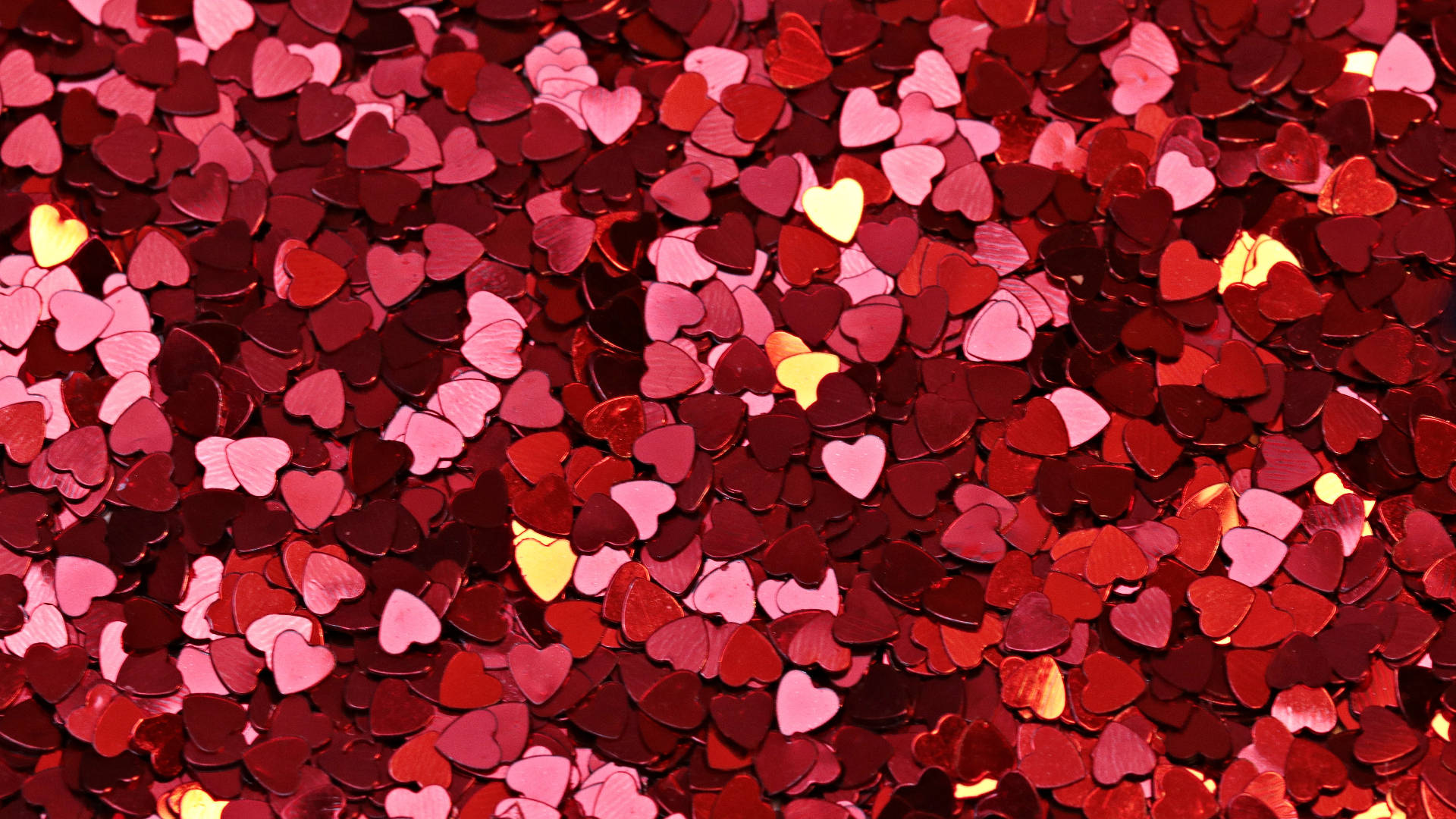 Pink Mini Hearts Sparkle Wallpaper