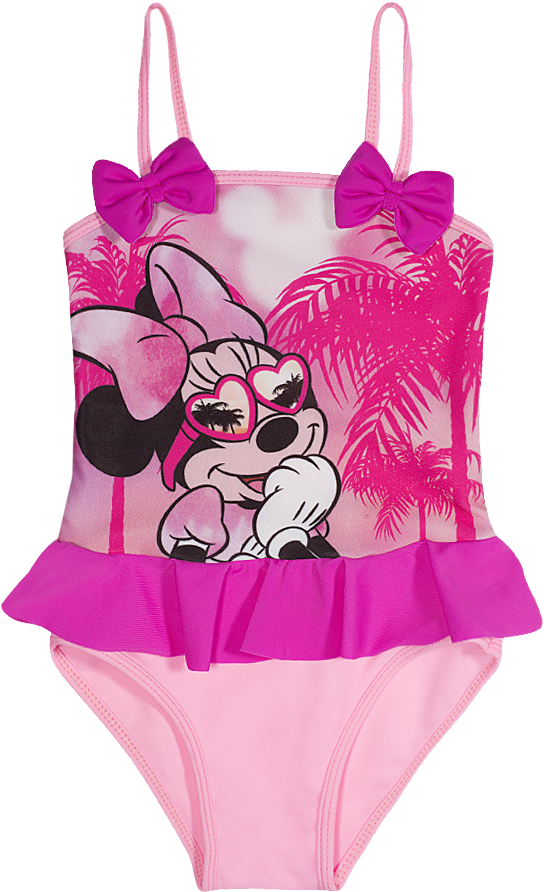 Pink Minnie Mouse Swimsuit PNG