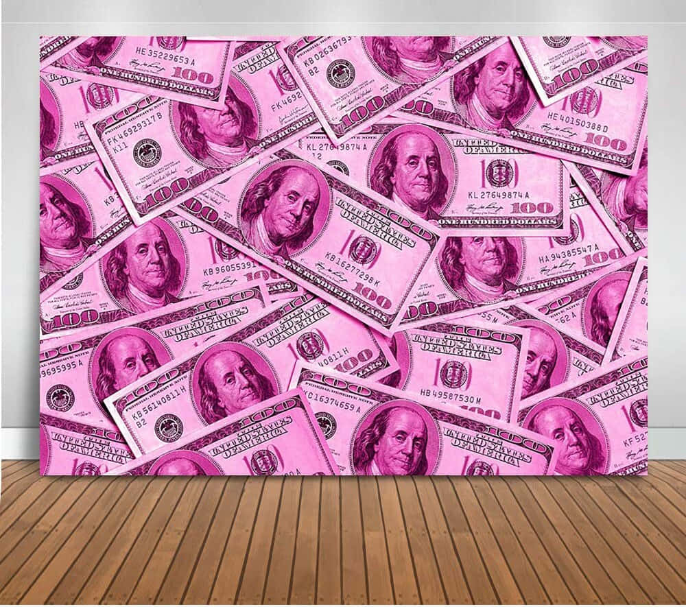 Pink Dollar Bill Backdrop