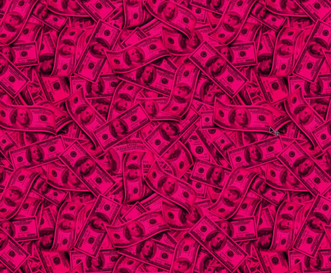 Pink Money Pattern Art Print